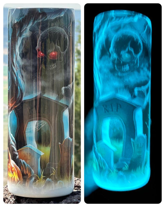 Glow in the dark RIP Skull