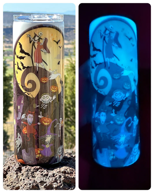 Jack and Sally Glow in the dark!